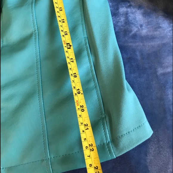Colleen Lopez Turquoise Faux Leather Jacket GORGEOUS!! - Picture 6 of 12